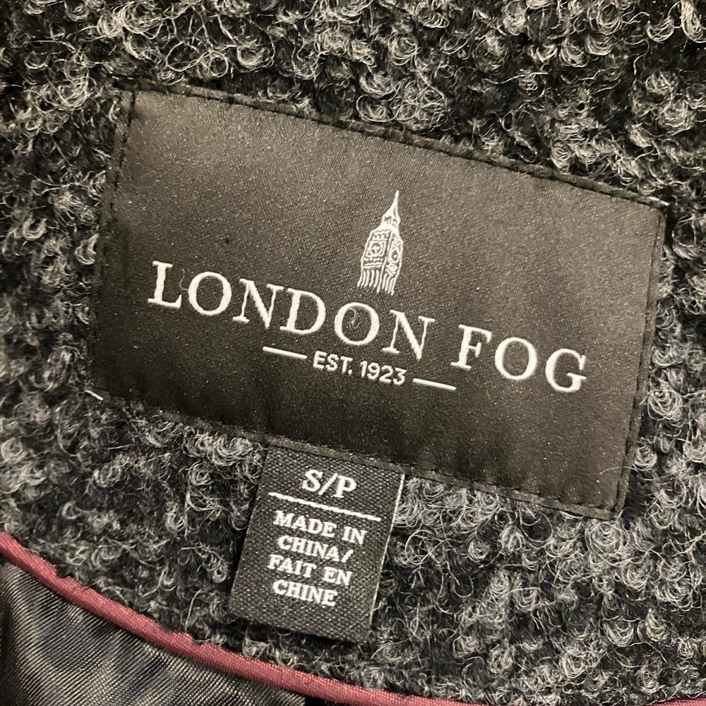 London Fog Charcoal Pea Coat - Picture 2 of 6